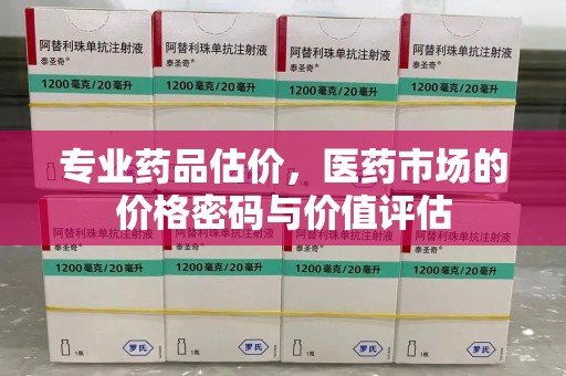 泰州专业药品估价，医药市场的价格密码与价值评估