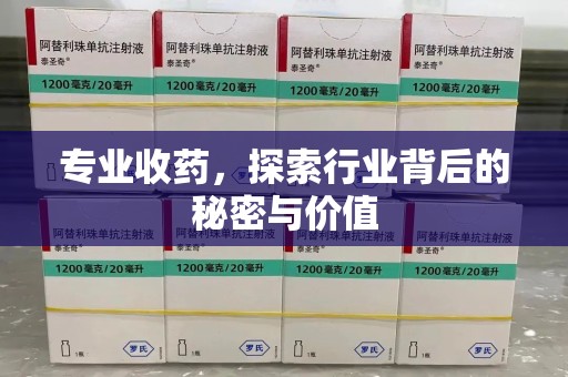 泰州专业收药，探索行业背后的秘密与价值